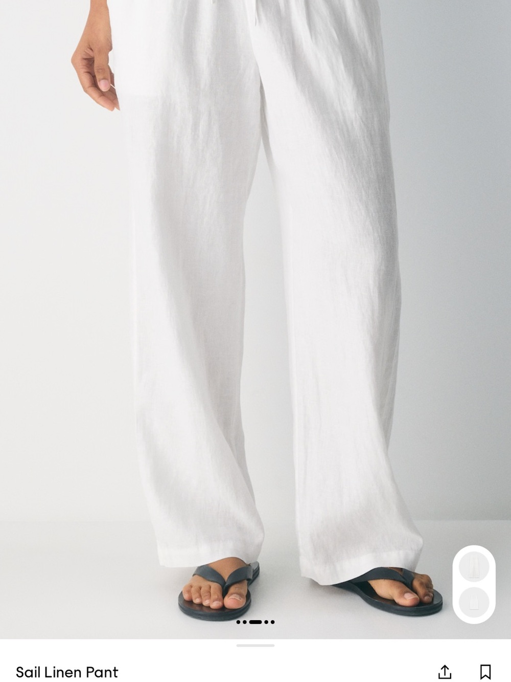 Aritzia Sail Linen Wide-Leg Pants — White